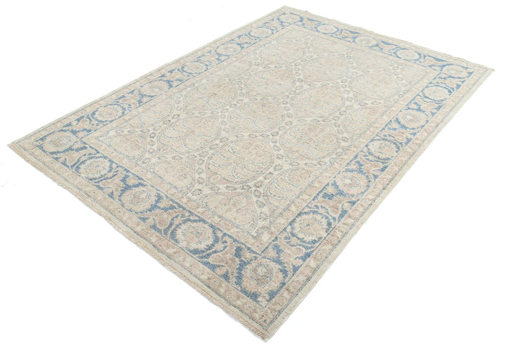 Afghan Serenity Rug 5'6" x 7'9" Hand-Knotted | No. AT43075