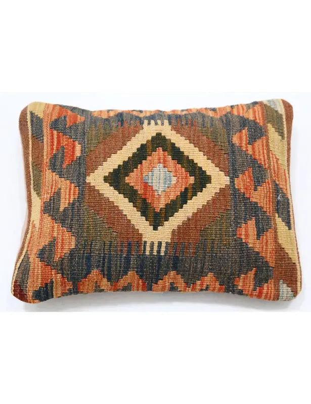 Afghan Tribal Pillow 1' 0" x 1' 5" Hand-Woven | No. AT43155