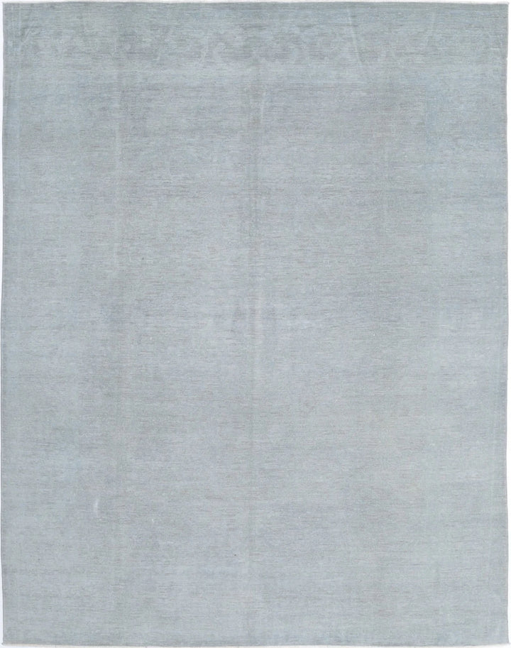 Grey Afghan Overdye Rug 7' 10" x 9' 11" Hand-Knotted | No. AT43193