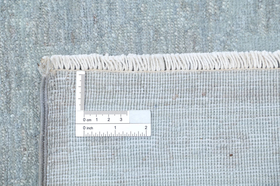 Grey Afghan Overdye Rug 7' 10" x 9' 11" Hand-Knotted | No. AT43193