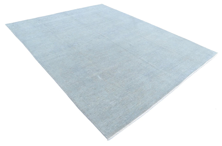 Grey Afghan Overdye Rug 7' 10" x 9' 11" Hand-Knotted | No. AT43193