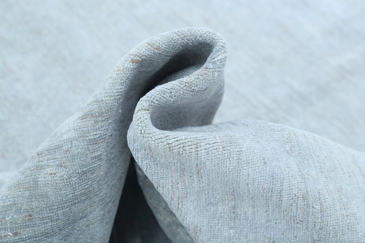 Grey Afghan Overdye Rug 7' 10" x 9' 11" Hand-Knotted | No. AT43193