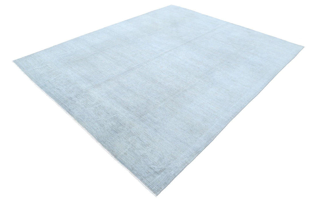 Grey Afghan Overdye Rug 7' 10" x 9' 11" Hand-Knotted | No. AT43193
