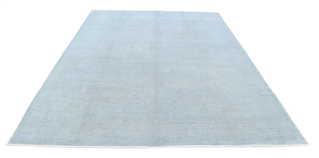 Grey Afghan Overdye Rug 7' 10" x 9' 11" Hand-Knotted | No. AT43193