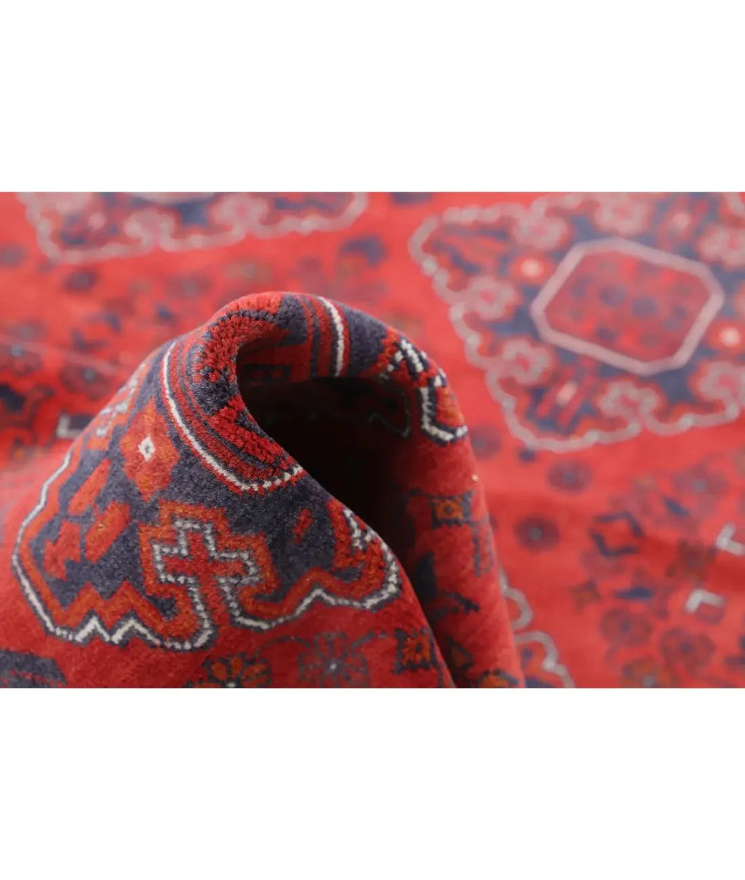 Afghan Khamyab Rug 4' 2" x 16' 0" Hand-Knotted | No. AT43289