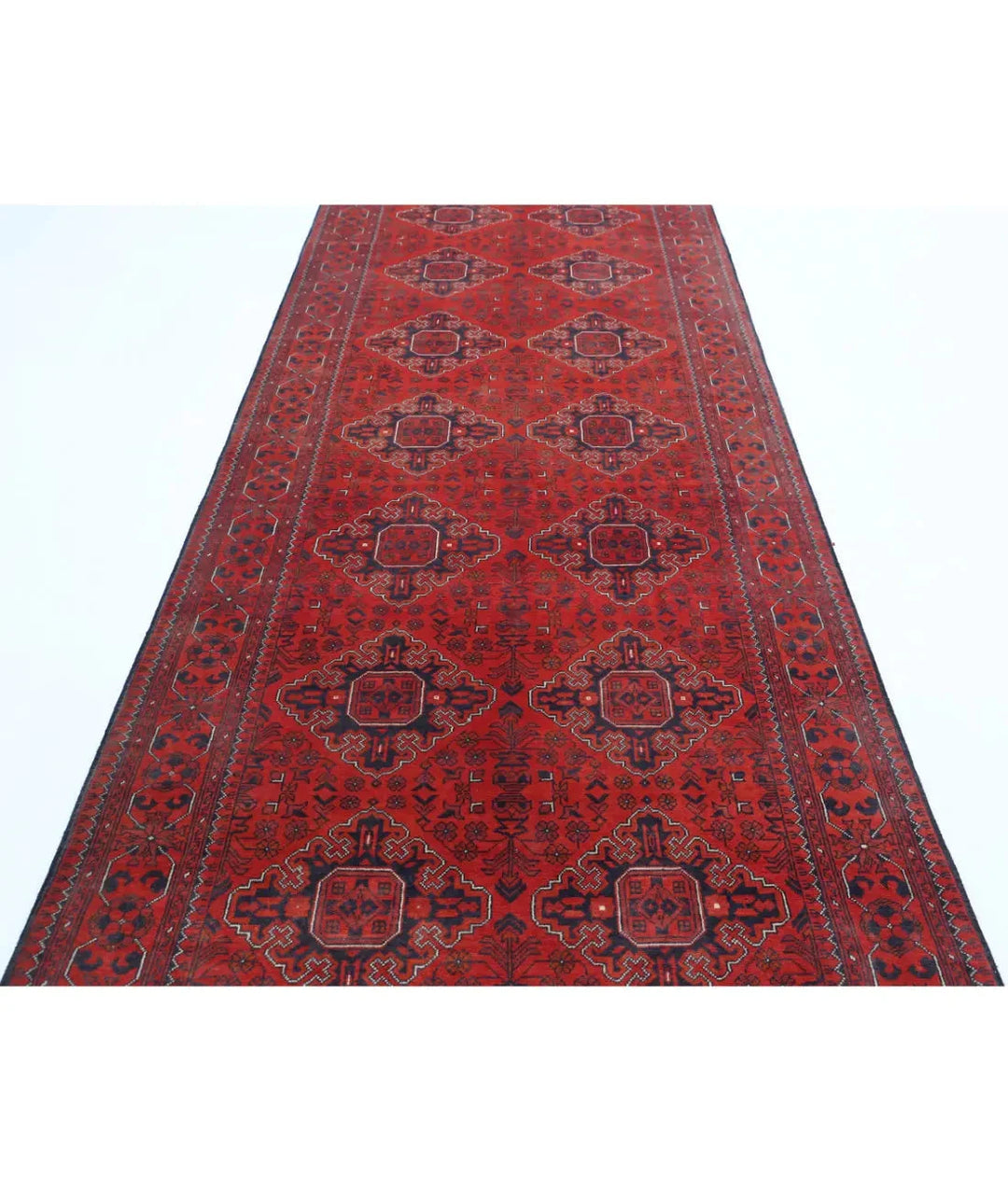 Afghan Khamyab Rug 4' 2" x 16' 0" Hand-Knotted | No. AT43289