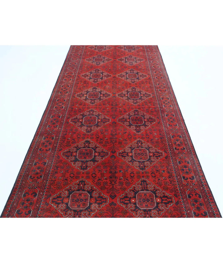 Afghan Khamyab Rug 4' 2" x 16' 0" Hand-Knotted | No. AT43289