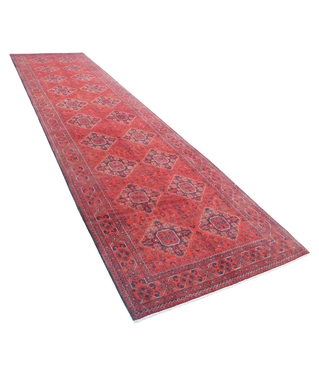 Afghan Khamyab Rug 4' 2" x 16' 0" Hand-Knotted | No. AT43289