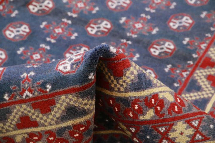 Afghan Revival Rug 4' 1" x 5' 9" Hand-Knotted | No. AT43450