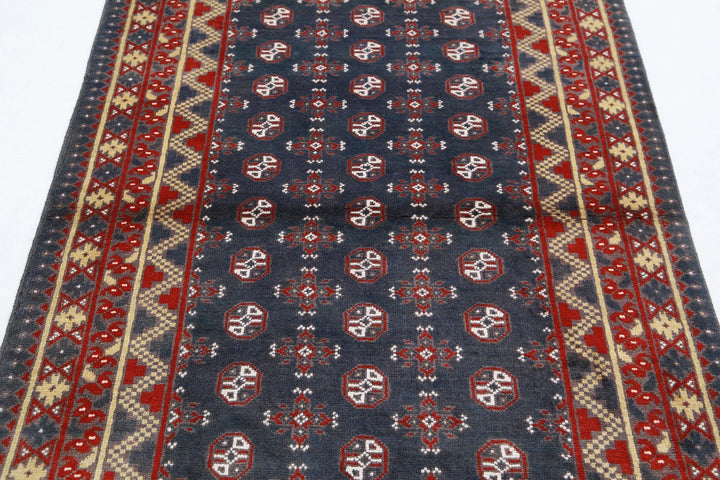 Afghan Revival Rug 4' 1" x 5' 9" Hand-Knotted | No. AT43450