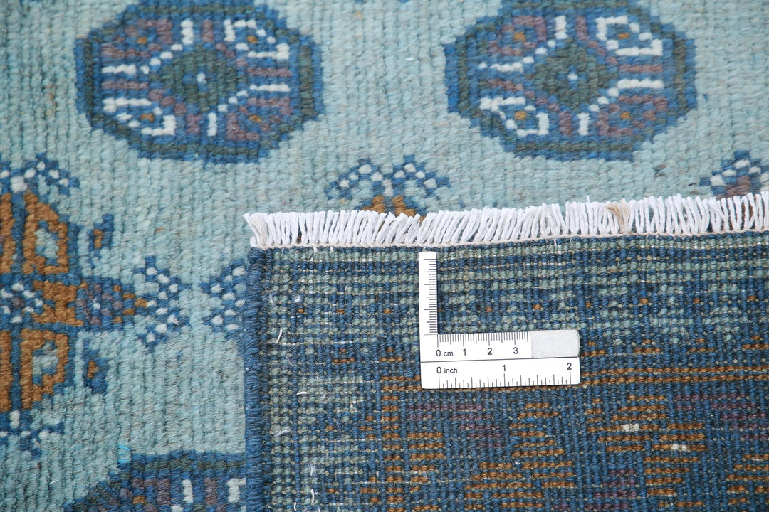 Afghan Akcha Revival Rug 6' 10" x 9' 5" Hand-Knotted | No. AT43498