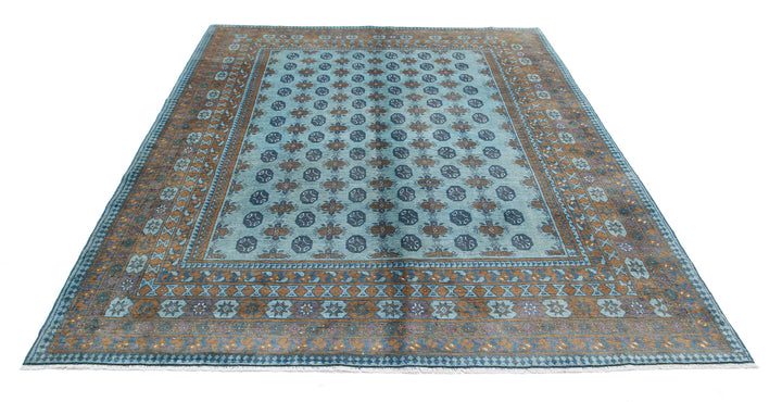 Afghan Akcha Revival Rug 6' 10" x 9' 5" Hand-Knotted | No. AT43498