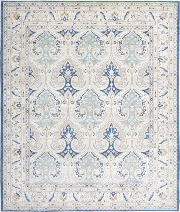 Afghan Ziegler Rug 8' 2" x 9' 5" Hand-Knotted | No. AT43563