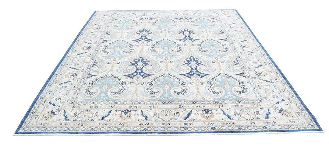 Afghan Ziegler Rug 8' 2" x 9' 5" Hand-Knotted | No. AT43563