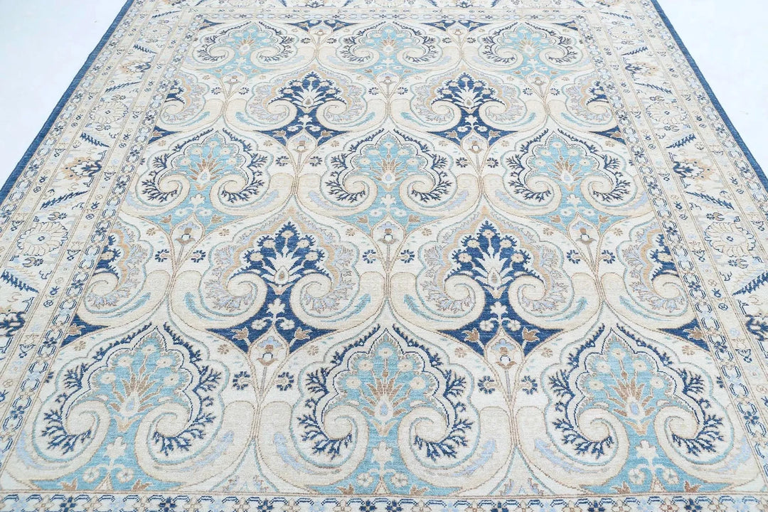 Afghan Ziegler Rug 8' 2" x 9' 5" Hand-Knotted | No. AT43563