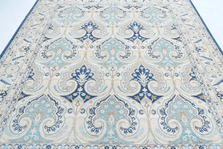 Afghan Ziegler Rug 8' 2" x 9' 5" Hand-Knotted | No. AT43563