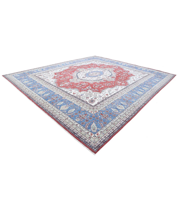 Afghan Heriz Rug 14' 0" x 15' 7" Hand-Knotted | No. AT43703