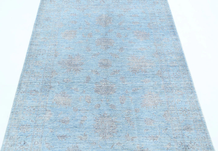 Afghan Serenity Rug 4' 1" x 5' 8" Hand-Knotted | No. AT43712