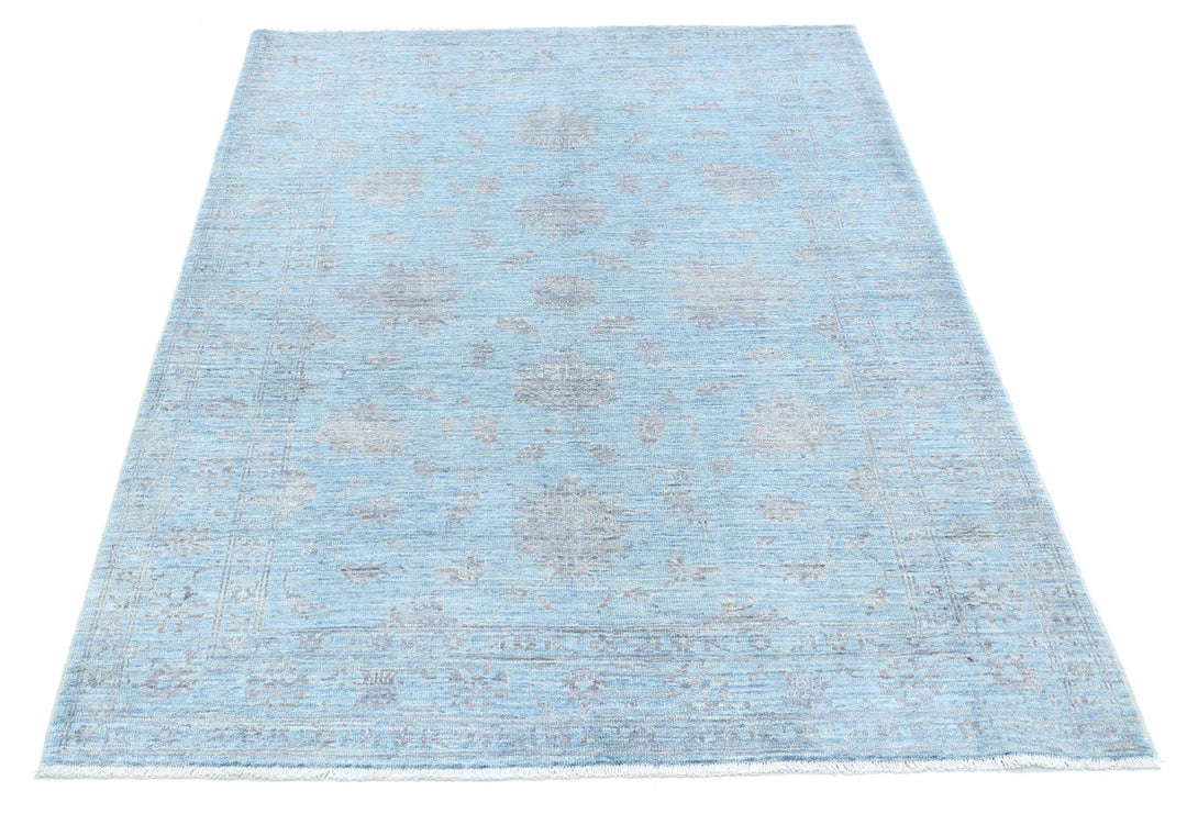 Afghan Serenity Rug 4' 1" x 5' 8" Hand-Knotted | No. AT43712