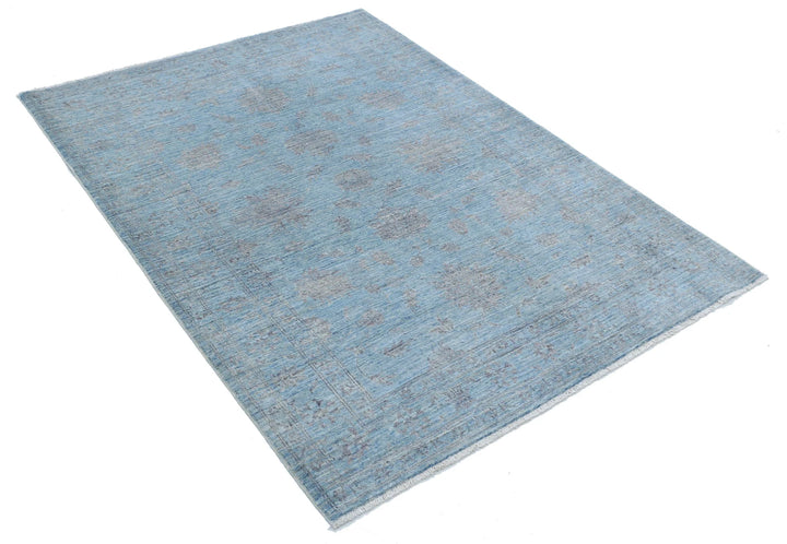 Afghan Serenity Rug 4' 1" x 5' 8" Hand-Knotted | No. AT43712