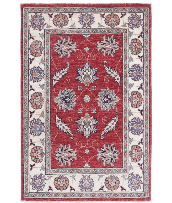 Afghan Ziegler Rug 2' 8" x 4' 1" Hand-Knotted | No. AT43717