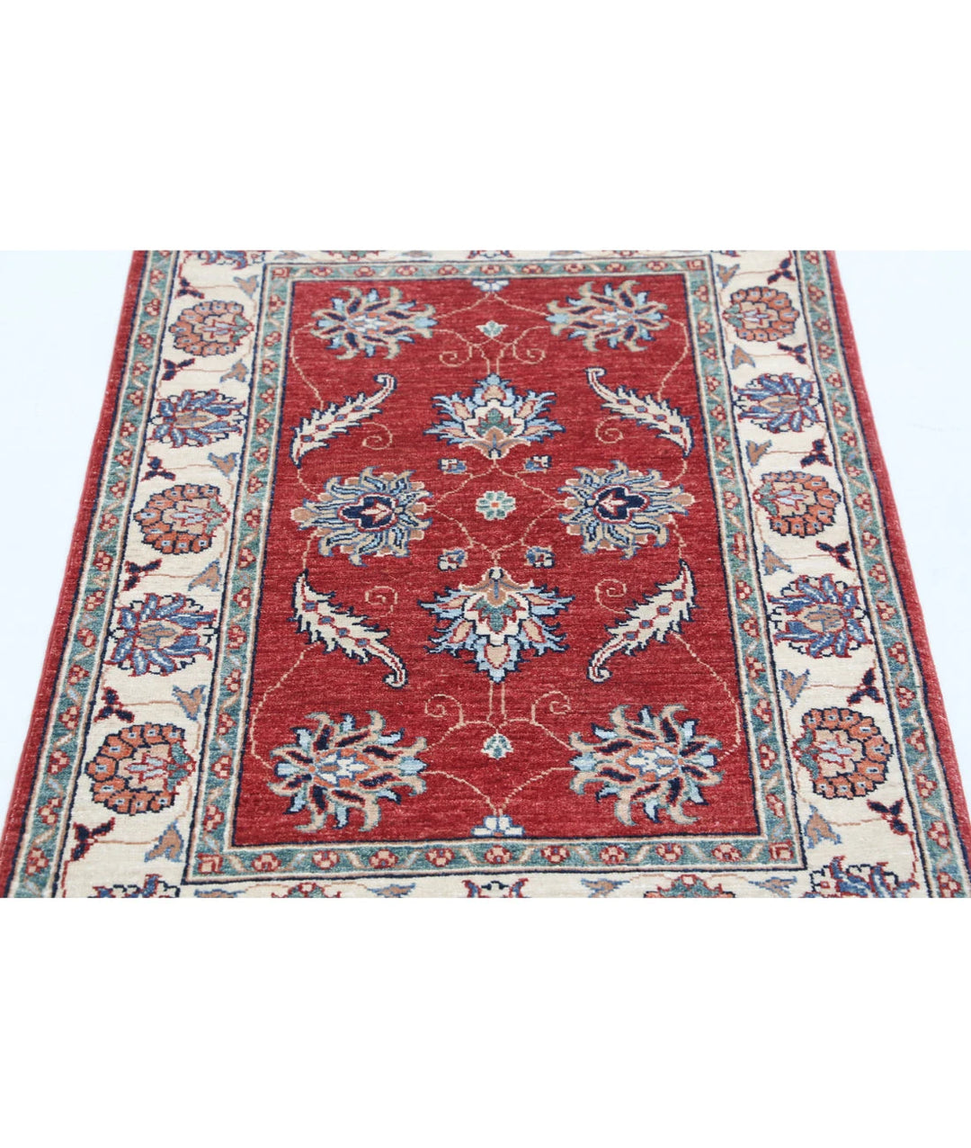 Afghan Ziegler Rug 2' 8" x 4' 1" Hand-Knotted | No. AT43717