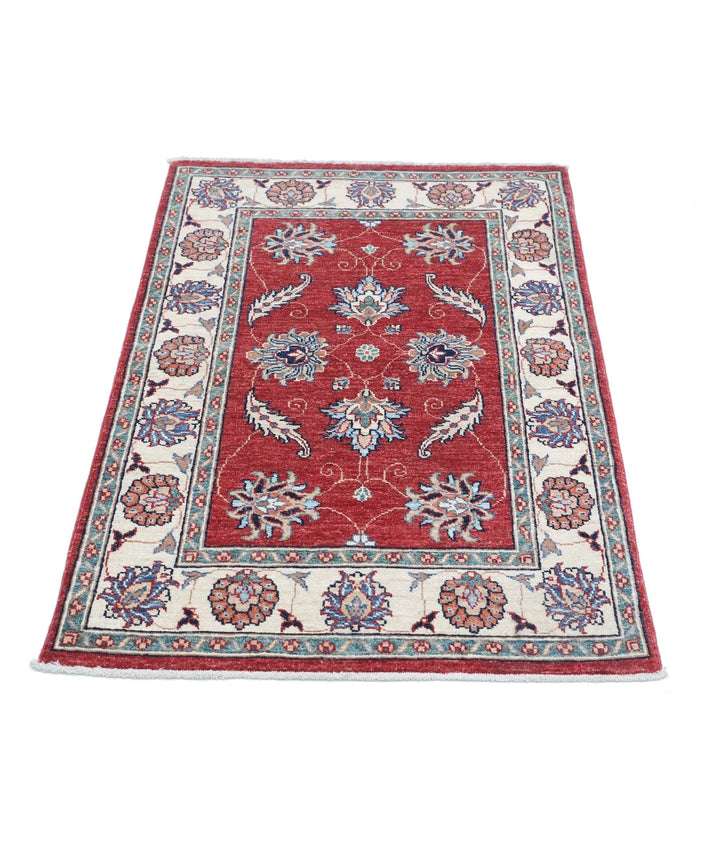 Afghan Ziegler Rug 2' 8" x 4' 1" Hand-Knotted | No. AT43717