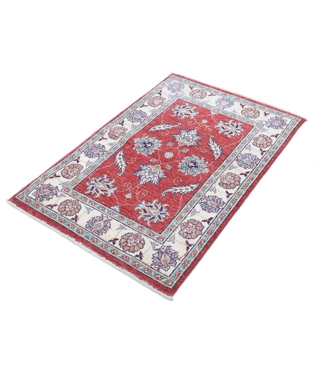 Afghan Ziegler Rug 2' 8" x 4' 1" Hand-Knotted | No. AT43717