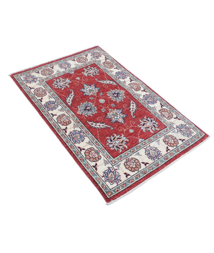 Afghan Ziegler Rug 2' 8" x 4' 1" Hand-Knotted | No. AT43717