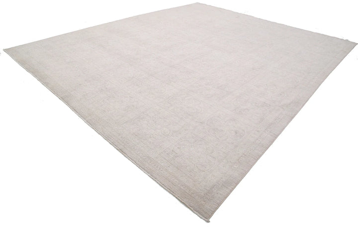 Ivory Afghan Serenity Rug 12' 1" x 14' 6" Hand-Knotted | No. AT43810