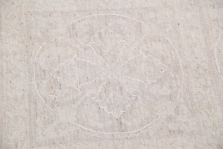 Ivory Afghan Serenity Rug 12' 1" x 14' 6" Hand-Knotted | No. AT43810