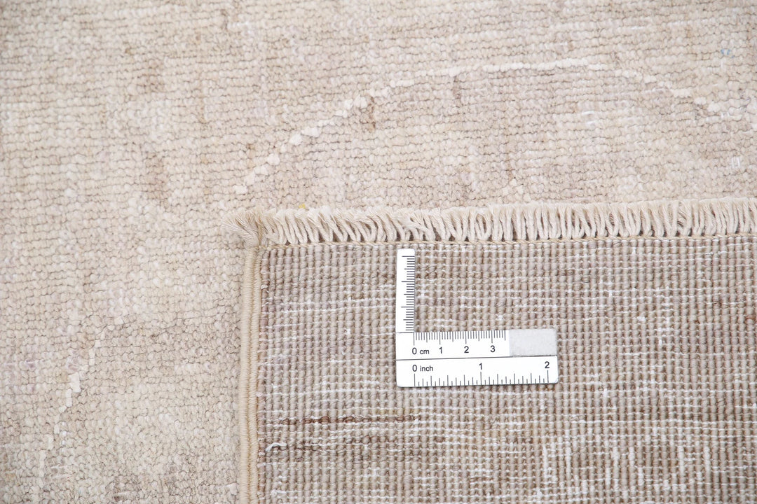 Ivory Afghan Serenity Rug 12' 1" x 14' 6" Hand-Knotted | No. AT43810