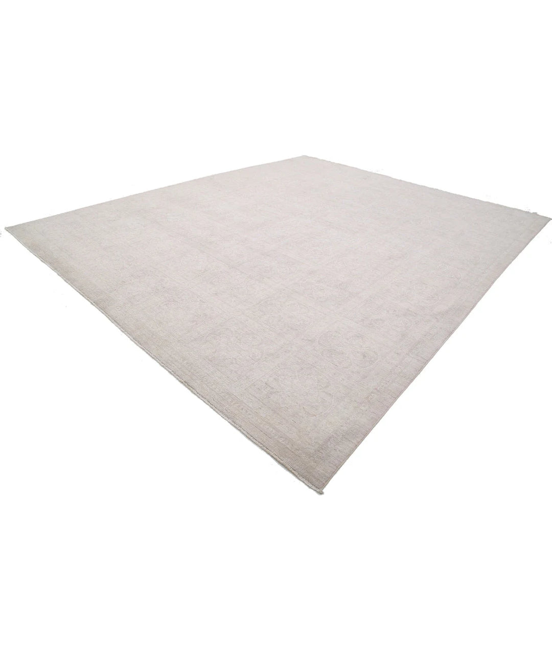 Ivory Afghan Serenity Rug 12' 1" x 14' 6" Hand-Knotted | No. AT43810