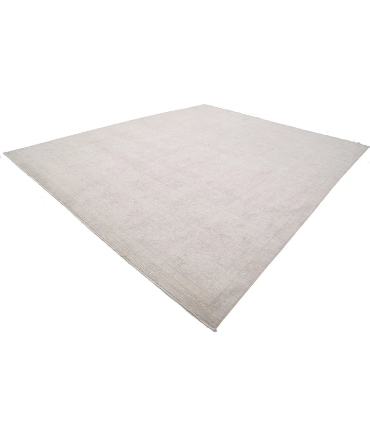 Ivory Afghan Serenity Rug 12' 1" x 14' 6" Hand-Knotted | No. AT43810
