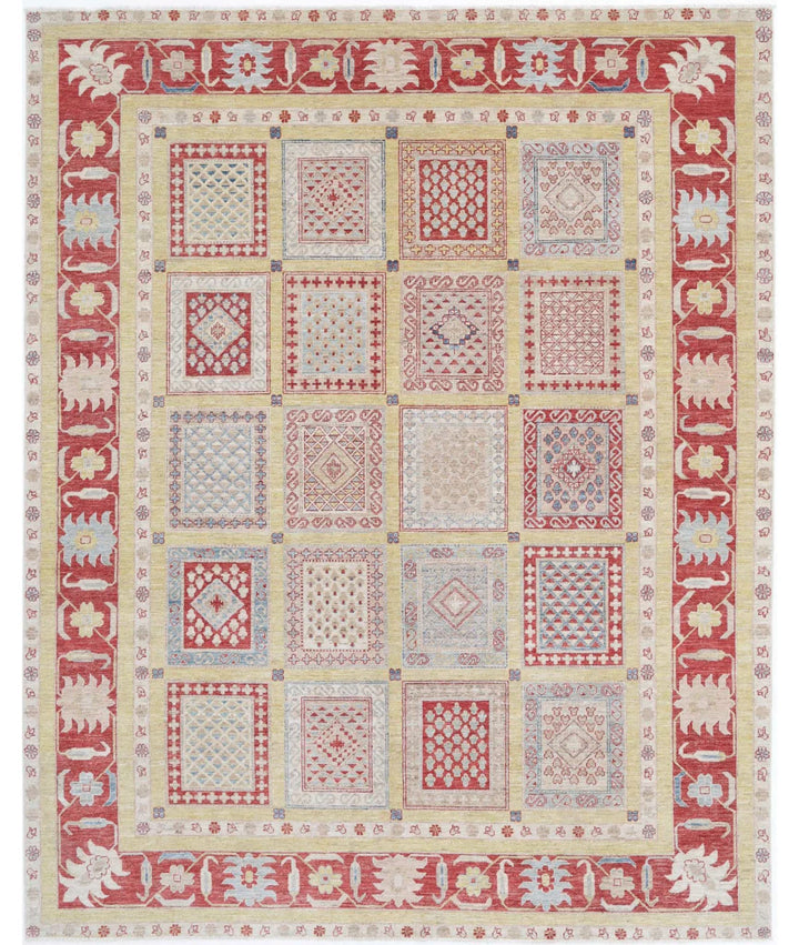 Afghan Bakhtiari Rug 8' 2" x 10' 0" Hand-Knotted | No. AT43823