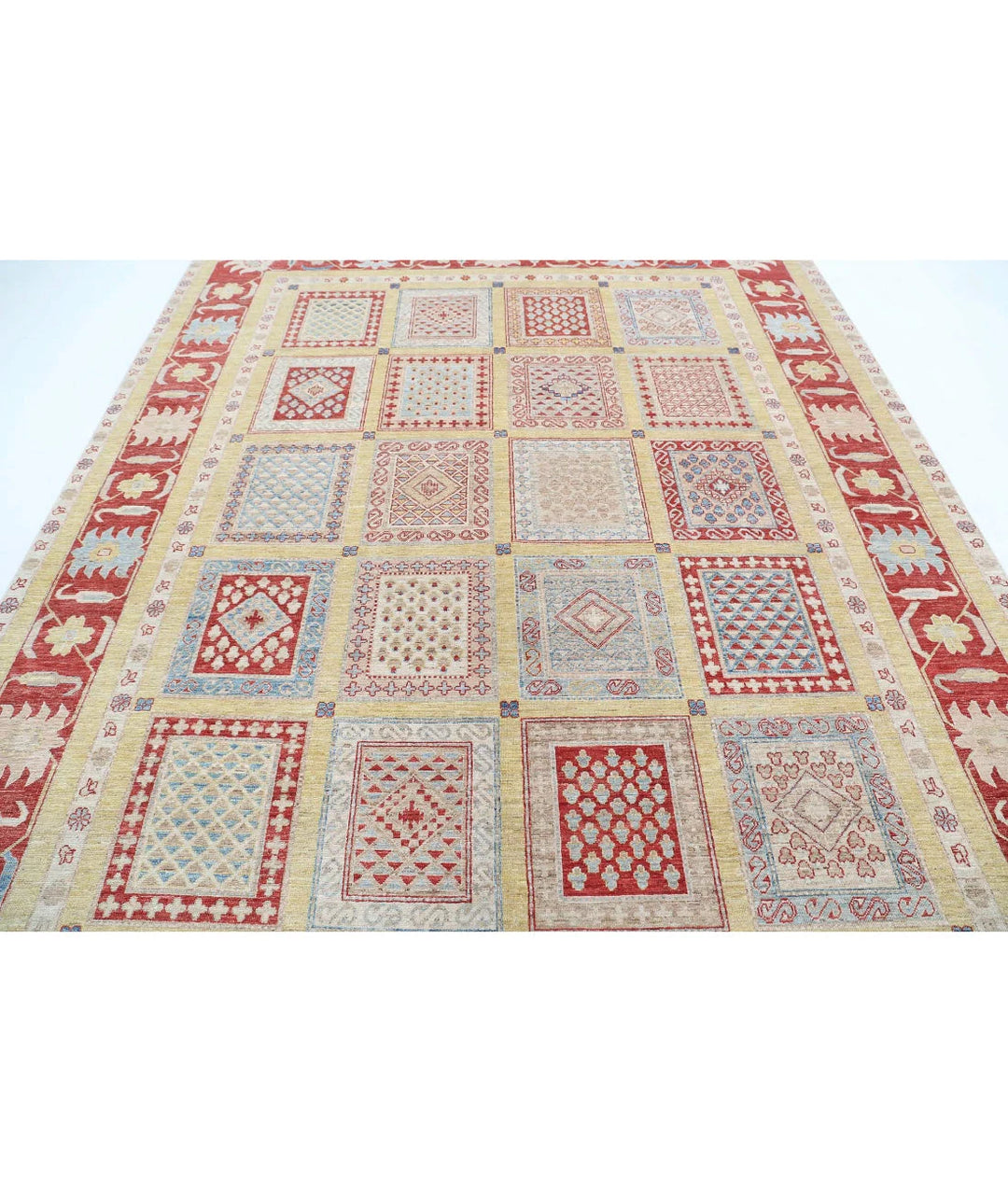 Afghan Bakhtiari Rug 8' 2" x 10' 0" Hand-Knotted | No. AT43823