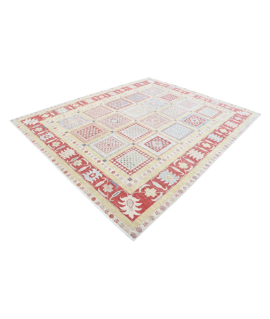 Afghan Bakhtiari Rug 8' 2" x 10' 0" Hand-Knotted | No. AT43823