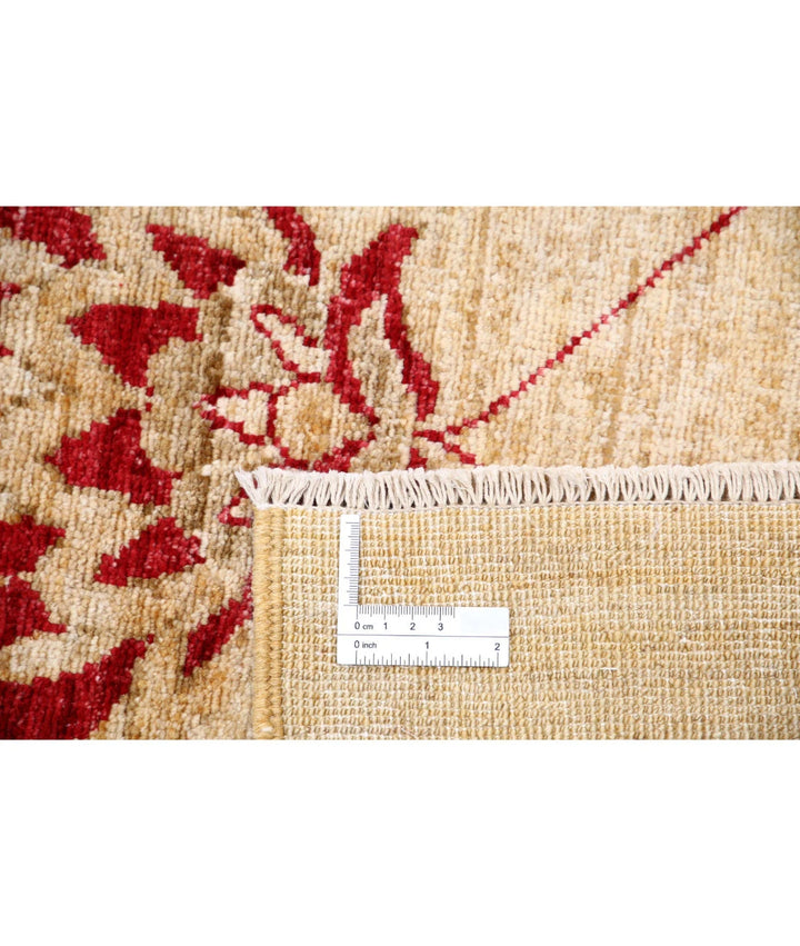 Beige Afghan Oriental Rug 8' 0" x 10' 9" Hand-Knotted | No. AT43885