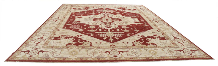 Rust Indian Ziegler Rug 11' 8" x 14' 11" Hand-Knotted | No. AT439475