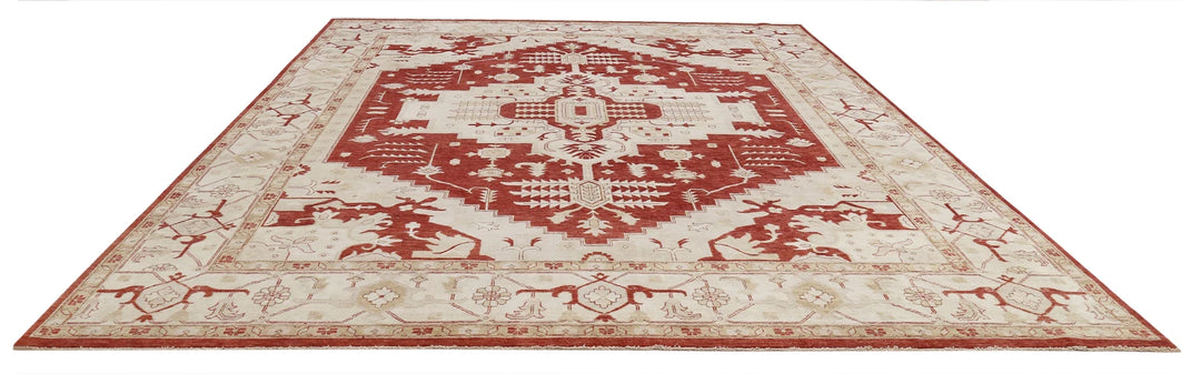 Rust Indian Ziegler Rug 11' 8" x 14' 11" Hand-Knotted | No. AT439475