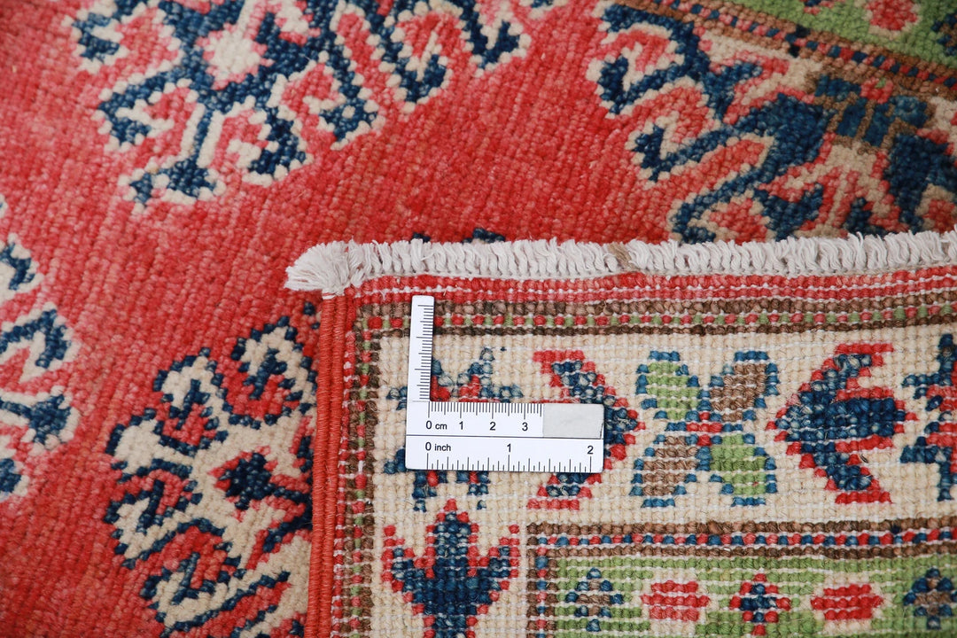 Afghan Kazak Rug 1' 11" x 2' 9" Hand-Knotted | No. AT43966