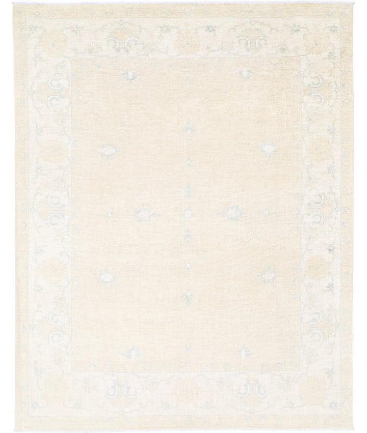 Brown Afghan Khotan Rug 7'7" x 9'8" Hand-Knotted | No. AT43986