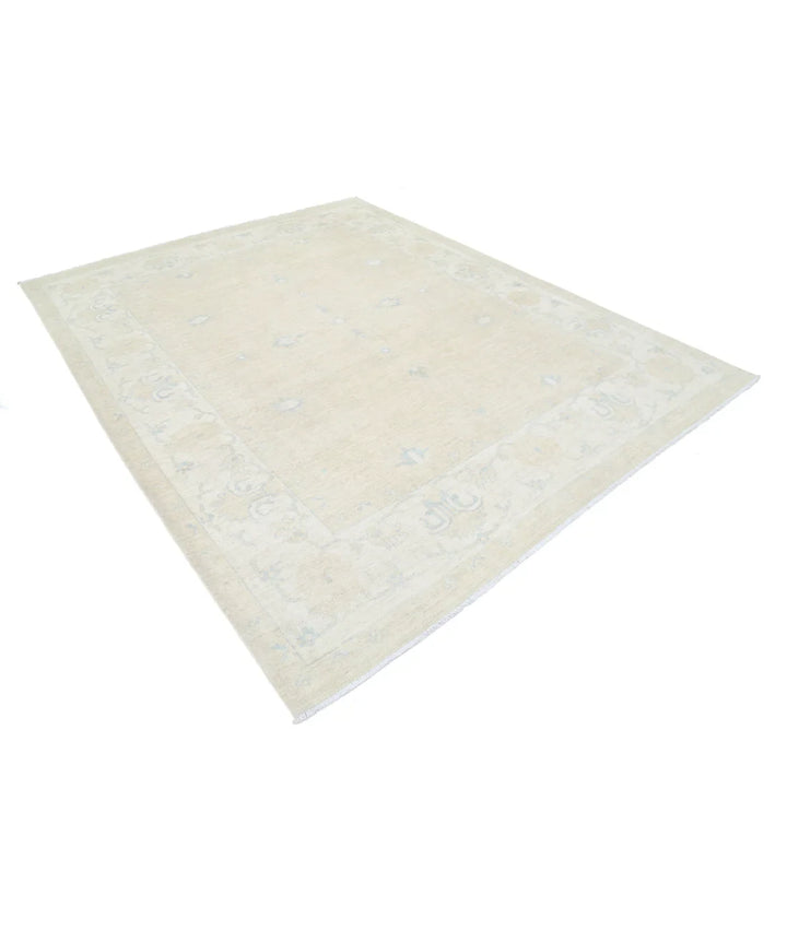 Brown Afghan Khotan Rug 7'7" x 9'8" Hand-Knotted | No. AT43986