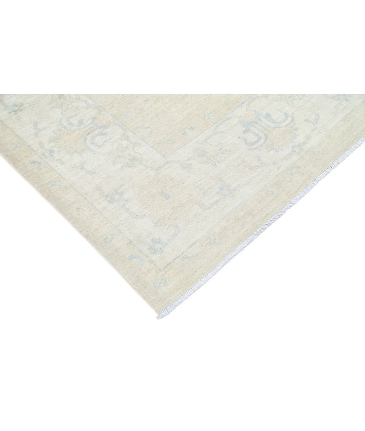 Brown Afghan Khotan Rug 7'7" x 9'8" Hand-Knotted | No. AT43986