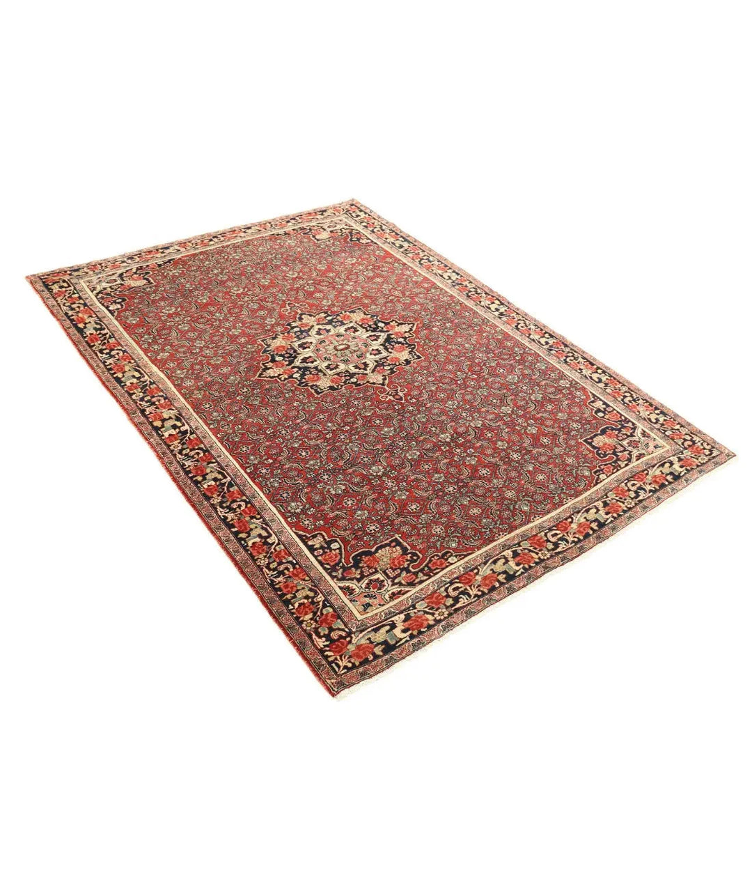 Persian Bijar Rug 4' 6" x 6' 5" Hand-Knotted | No. AT44024