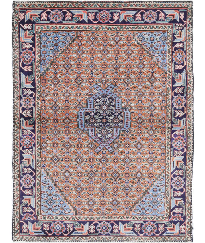 Persian Moud Rug 3' 7" x 4' 10" Hand-Knotted | No. AT44107