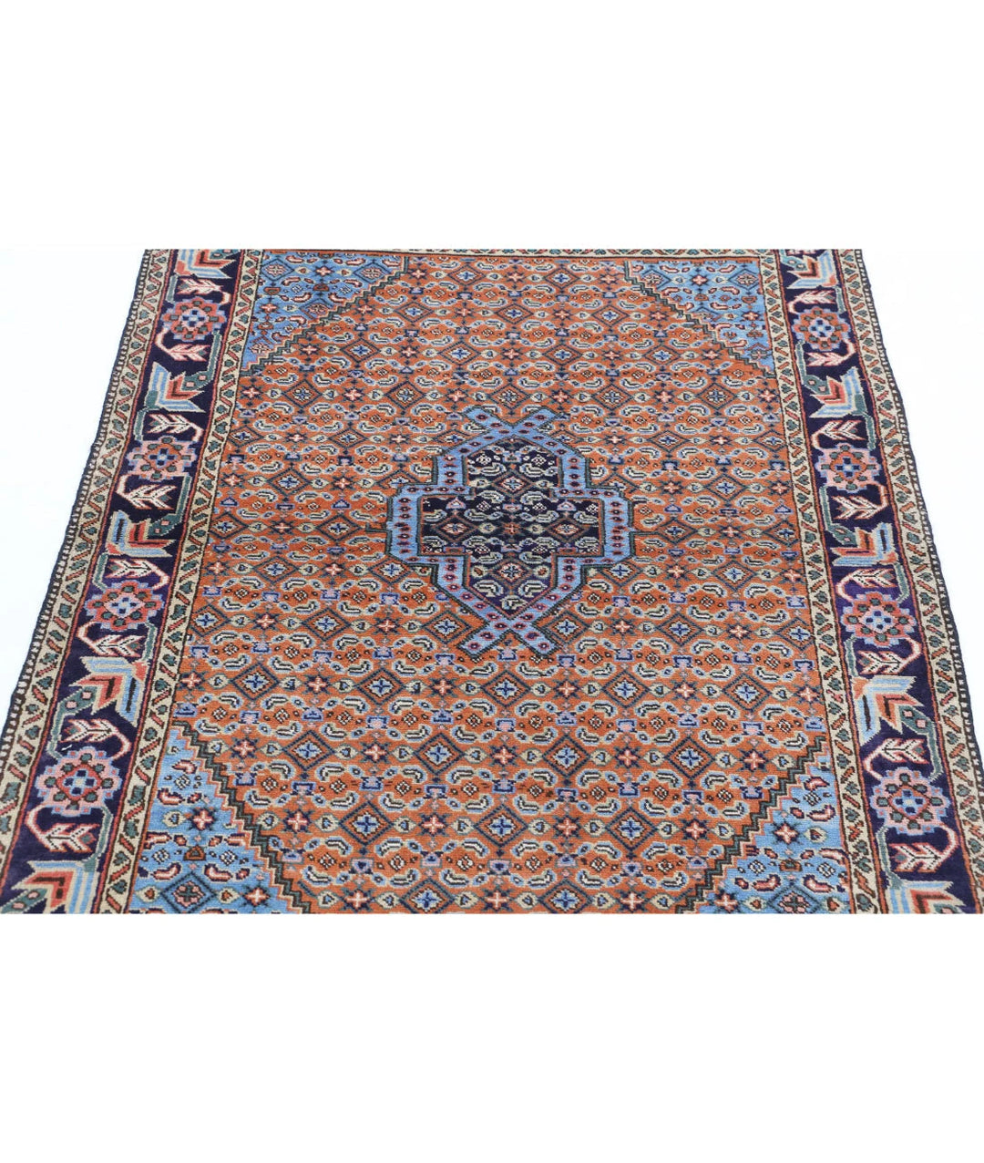Persian Moud Rug 3' 7" x 4' 10" Hand-Knotted | No. AT44107