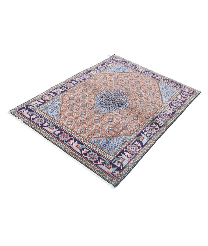 Persian Moud Rug 3' 7" x 4' 10" Hand-Knotted | No. AT44107