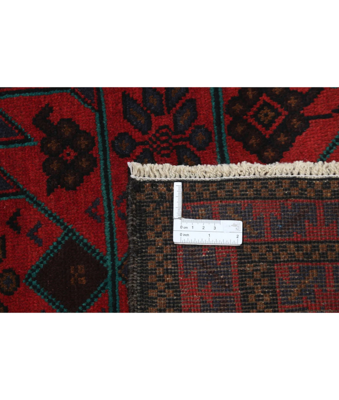Red Afghan Tribal Rug 3' 0" x 4' 6" Hand-Knotted | No. AT44146