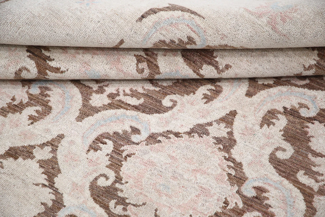 Afghan Serenity Rug 4' 9" x 10' 9" Hand-Knotted | No. AT44195